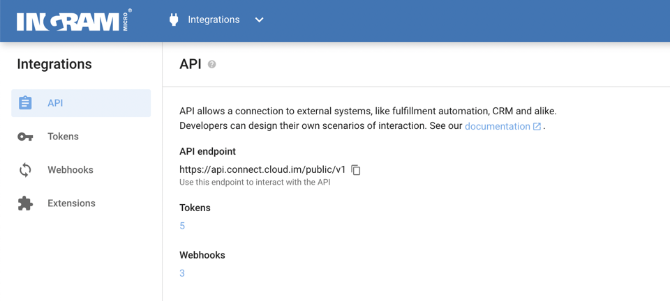 Cloudblue Connect API Page